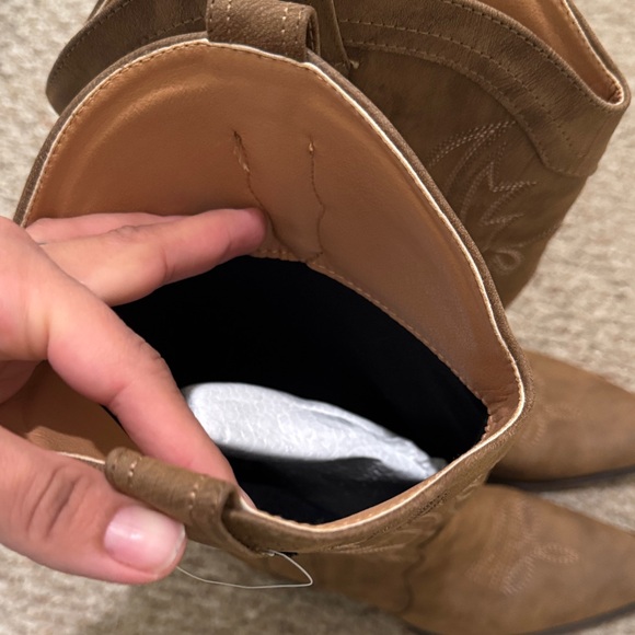 Brown Western Ankle Boots - Picture 4 of 7